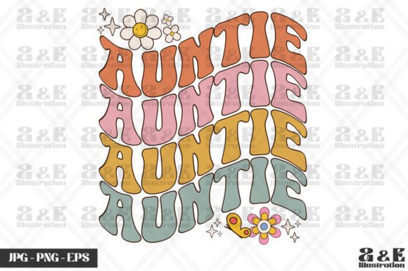 Groovy Auntie Wavy Words Retro New Aunt Review