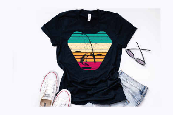 Ice Fishing Retro Heart Shape Design Review