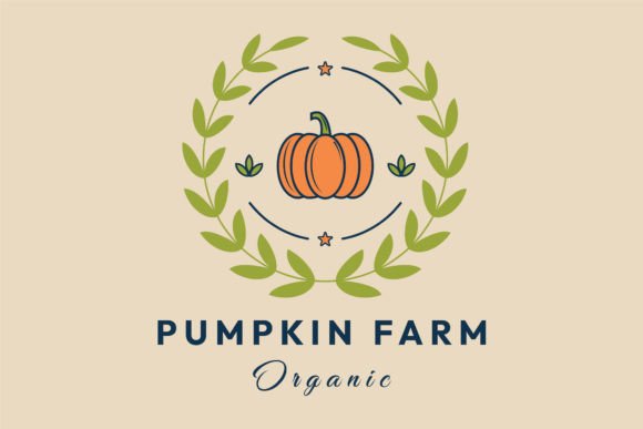 Pumpkin Farm Vintage Logo with Leaf Review