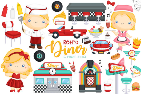 Retro Diner Clipart Review