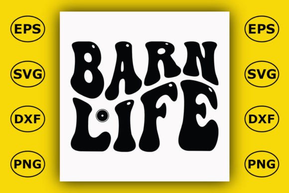 Retro Farm House T-shirt Design, Barn