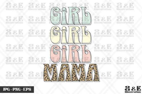 Retro Girl Mama Leopard Cute Girl Mom