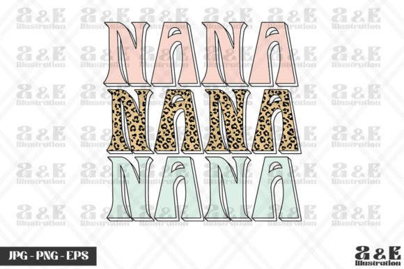 Retro Nana Leopard Cute Grandma